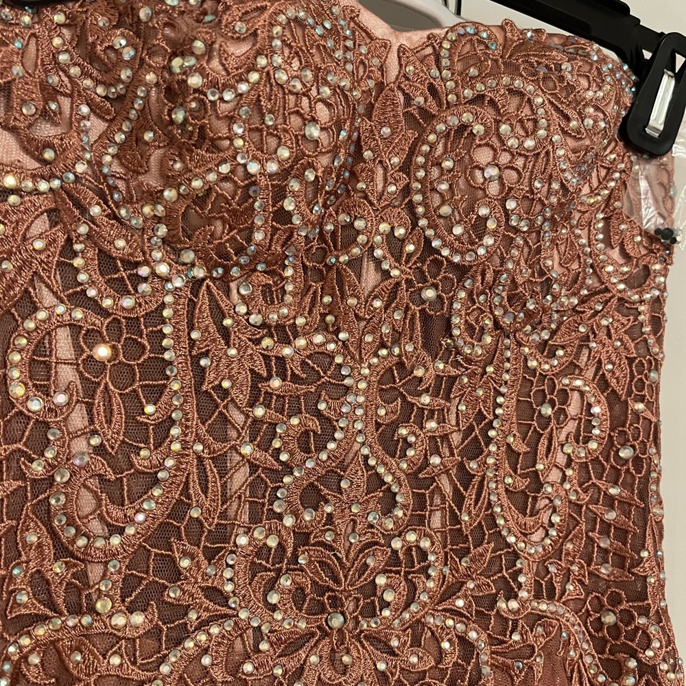Formal dress dark peach rose,